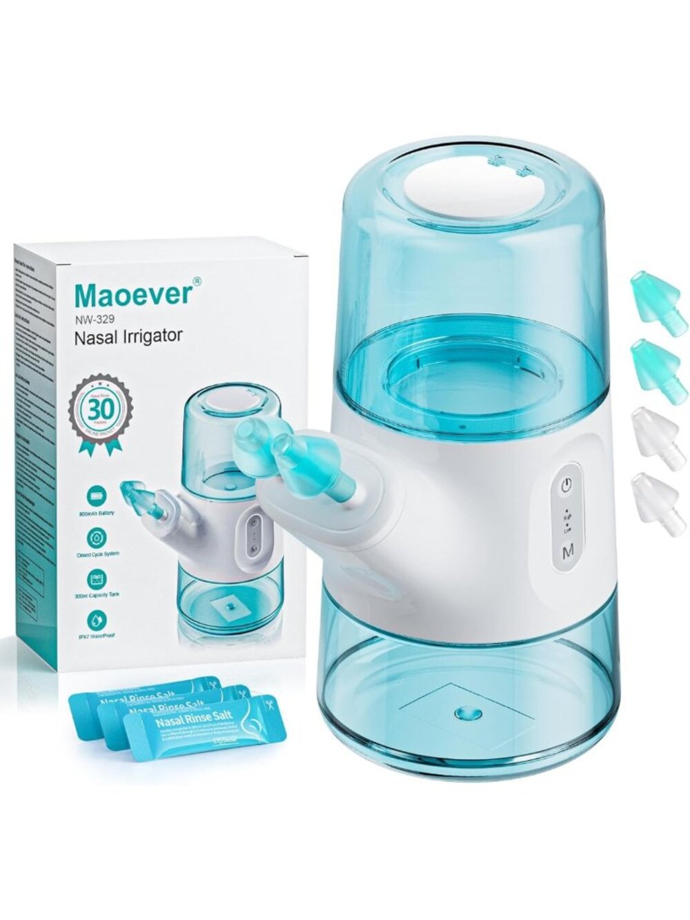 Nasal Irrigation System for Sinus Relief – Dual Tank, Automatic Rinse